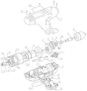 Page A Diagram and Parts List for DR200V Type 3 Black and Decker Electric Drill